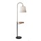 Homeroots Brass Metal & Fabric Shelf Floor Lamp11 x 18.5 x 65 in. 372574 - alternate 1